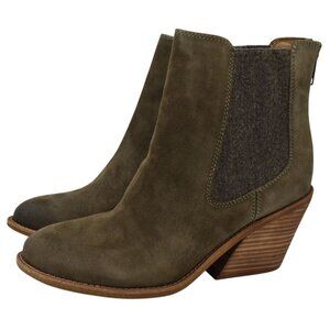 Sofft Womens Size 11 Tara Dark Taupe Leather Heeled Western Booties Boots Shoes